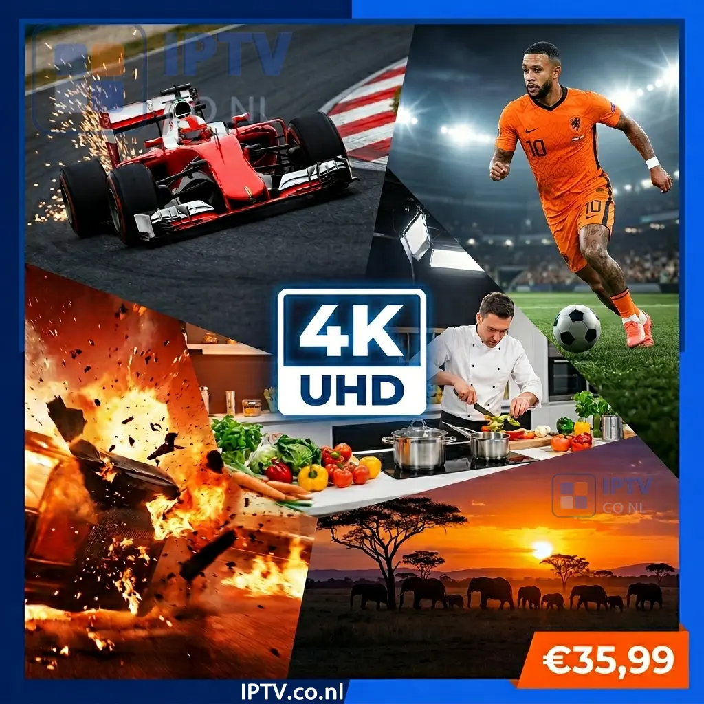 4K IPTV 3 maanden abonnement van IPTV Nederland met sport, films en series in 4K