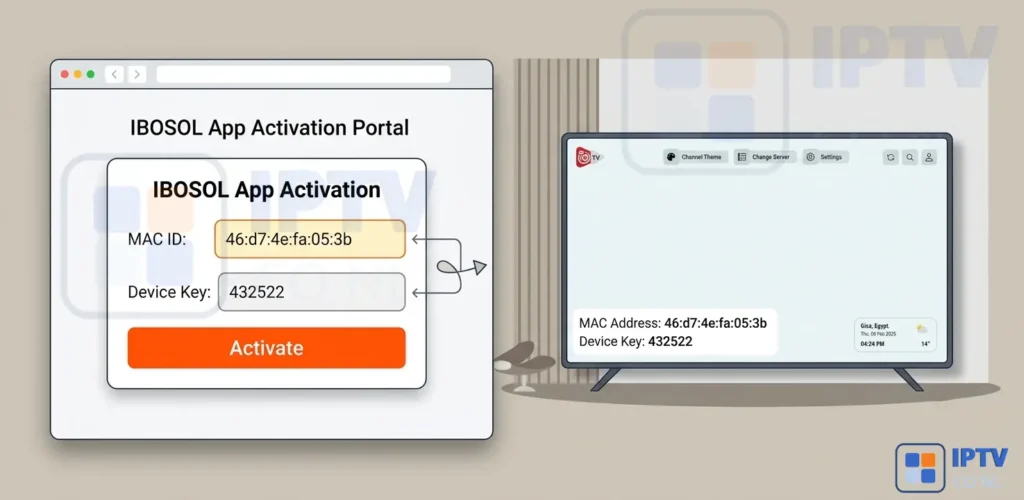 ibo player activeren met mac id en device key op iboplayer