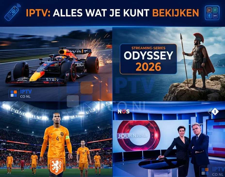 Kijk Formule 1, voetbal, films, series en NOS nieuws met je IPTV NL abonnement van IPTV Nederland